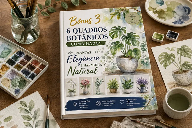 6 Quadros Botânicos Combinados
